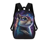 sinyumoney Mochila 17inch Impresa En 3D Cosmic Chipmunk Portrait-2 Mochilas Escolares Ligeras De Viaje Para Niños Y Niñas, Ideales Para Estudiantes De Secundaria.