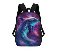 sinyumoney Mochila 17inch Impresa En 3D Cosmic Dolphin Art Print Mochilas Escolares Ligeras De Viaje Para Niños Y Niñas, Ideales Para Estudiantes De Secundaria.
