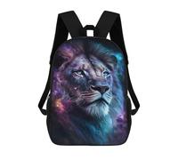 sinyumoney Mochila 17inch Impresa En 3D Cosmic Lion Portrait Art Print Mochilas Escolares Ligeras De Viaje Para Niños Y Niñas, Ideales Para Estudiantes De Secundaria.