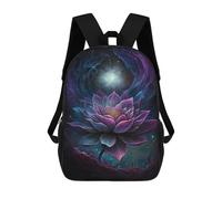 sinyumoney Mochila 17inch Impresa En 3D Cosmic Lotus Bloom Mochilas Escolares Ligeras De Viaje Para Niños Y Niñas, Ideales Para Estudiantes De Secundaria.