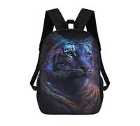 sinyumoney Mochila 17inch Impresa En 3D Cosmic Tiger Portrait-23 Mochilas Escolares Ligeras De Viaje Para Niños Y Niñas, Ideales Para Estudiantes De Secundaria.