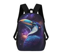 sinyumoney Mochila 17inch Impresa En 3D Cosmic Toucan Art Print-3 Mochilas Escolares Ligeras De Viaje Para Niños Y Niñas, Ideales Para Estudiantes De Secundaria.
