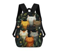 sinyumoney Mochila 17inch Impresa En 3D Cute Cats Garden Illustration Mochilas Escolares Ligeras De Viaje Para Niños Y Niñas, Ideales Para Estudiantes De Secundaria.