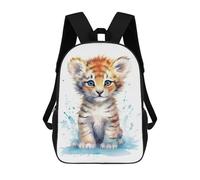 sinyumoney Mochila 17inch Impresa En 3D Cute Watercolor Baby Tiger Mochilas Escolares Ligeras De Viaje Para Niños Y Niñas, Ideales Para Estudiantes De Secundaria.