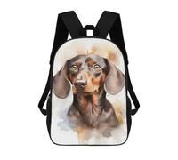 sinyumoney Mochila 17inch Impresa En 3D Dachshund Portrait Mochilas Escolares Ligeras De Viaje Para Niños Y Niñas, Ideales Para Estudiantes De Secundaria.