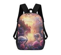 sinyumoney Mochila 17inch Impresa En 3D Enchanted Swan Lake Sunset Mochilas Escolares Ligeras De Viaje Para Niños Y Niñas, Ideales Para Estudiantes De Secundaria.