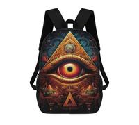 sinyumoney Mochila 17inch Impresa En 3D Eye of Providence Poster Mochilas Escolares Ligeras De Viaje Para Niños Y Niñas, Ideales Para Estudiantes De Secundaria.
