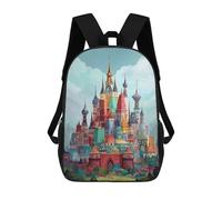 sinyumoney Mochila 17inch Impresa En 3D Fantasy Castle in The Clouds Mochilas Escolares Ligeras De Viaje Para Niños Y Niñas, Ideales Para Estudiantes De Secundaria.
