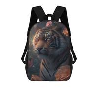 sinyumoney Mochila 17inch Impresa En 3D Fantasy Floral Tiger Mochilas Escolares Ligeras De Viaje Para Niños Y Niñas, Ideales Para Estudiantes De Secundaria.
