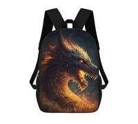 sinyumoney Mochila 17inch Impresa En 3D Fiery Dragon Artwork -1 Mochilas Escolares Ligeras De Viaje Para Niños Y Niñas, Ideales Para Estudiantes De Secundaria.