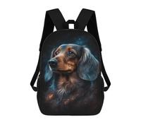 sinyumoney Mochila 17inch Impresa En 3D Galactic Dachshund Portrait -4 Mochilas Escolares Ligeras De Viaje Para Niños Y Niñas, Ideales Para Estudiantes De Secundaria.