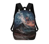 sinyumoney Mochila 17inch Impresa En 3D Galactic Mountain Range -1 Mochilas Escolares Ligeras De Viaje Para Niños Y Niñas, Ideales Para Estudiantes De Secundaria.