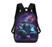 sinyumoney Mochila 17inch Impresa En 3D Galactic Tractor Adventure-9 Mochilas Escolares Ligeras De Viaje Para Niños Y Niñas, Ideales Para Estudiantes De Secundaria.