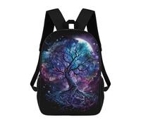 sinyumoney Mochila 17inch Impresa En 3D Galactic Tree of Life Art Print Mochilas Escolares Ligeras De Viaje Para Niños Y Niñas, Ideales Para Estudiantes De Secundaria.
