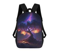 sinyumoney Mochila 17inch Impresa En 3D Galactic Tree of Life Mochilas Escolares Ligeras De Viaje Para Niños Y Niñas, Ideales Para Estudiantes De Secundaria.