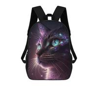 sinyumoney Mochila 17inch Impresa En 3D Galaxy Cat Fantasy Art Print Mochilas Escolares Ligeras De Viaje Para Niños Y Niñas, Ideales Para Estudiantes De Secundaria.