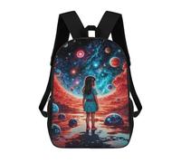 sinyumoney Mochila 17inch Impresa En 3D Galaxy Girl Fantasy Mochilas Escolares Ligeras De Viaje Para Niños Y Niñas, Ideales Para Estudiantes De Secundaria.