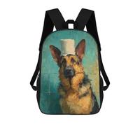 sinyumoney Mochila 17inch Impresa En 3D German Shepherd Chef Hat-1 Mochilas Escolares Ligeras De Viaje Para Niños Y Niñas, Ideales Para Estudiantes De Secundaria.