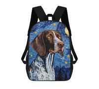 sinyumoney Mochila 17inch Impresa En 3D German Shorthaired Pointer Mochilas Escolares Ligeras De Viaje Para Niños Y Niñas, Ideales Para Estudiantes De Secundaria.