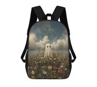sinyumoney Mochila 17inch Impresa En 3D Ghost in The Garden Mochilas Escolares Ligeras De Viaje Para Niños Y Niñas, Ideales Para Estudiantes De Secundaria.