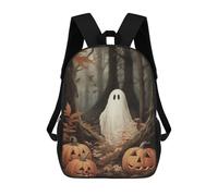 sinyumoney Mochila 17inch Impresa En 3D Ghostly Halloween Forest Mochilas Escolares Ligeras De Viaje Para Niños Y Niñas, Ideales Para Estudiantes De Secundaria.