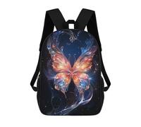 sinyumoney Mochila 17inch Impresa En 3D Glowing Butterfly Artwork Mochilas Escolares Ligeras De Viaje Para Niños Y Niñas, Ideales Para Estudiantes De Secundaria.