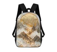 sinyumoney Mochila 17inch Impresa En 3D Gold Mountain Sunset Mochilas Escolares Ligeras De Viaje Para Niños Y Niñas, Ideales Para Estudiantes De Secundaria.