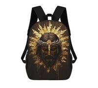 sinyumoney Mochila 17inch Impresa En 3D Golden Crown of Thorns Art Print Mochilas Escolares Ligeras De Viaje Para Niños Y Niñas, Ideales Para Estudiantes De Secundaria.