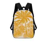 sinyumoney Mochila 17inch Impresa En 3D Golden Palm Trees Mochilas Escolares Ligeras De Viaje Para Niños Y Niñas, Ideales Para Estudiantes De Secundaria.