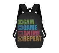 sinyumoney Mochila 17inch Impresa En 3D Gym Game Anime Repeat - Funny Gamer & Fitness Mochilas Escolares Ligeras De Viaje Para Niños Y Niñas, Ideales Para Estudiantes De Secundaria.
