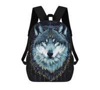 sinyumoney Mochila 17inch Impresa En 3D In The Darkness Wolf Mochilas Escolares Ligeras De Viaje Para Niños Y Niñas, Ideales Para Estudiantes De Secundaria.