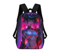 sinyumoney Mochila 17inch Impresa En 3D Japanese Girl Mochilas Escolares Ligeras De Viaje Para Niños Y Niñas, Ideales Para Estudiantes De Secundaria.