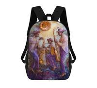 sinyumoney Mochila 17inch Impresa En 3D Jazz Musicians Playing Saxophones Mochilas Escolares Ligeras De Viaje Para Niños Y Niñas, Ideales Para Estudiantes De Secundaria.
