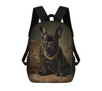 sinyumoney Mochila 17inch Impresa En 3D Luxury Golden Chain for Dogs Mochilas Escolares Ligeras De Viaje Para Niños Y Niñas, Ideales Para Estudiantes De Secundaria.