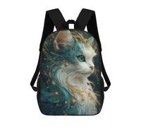 sinyumoney Mochila 17inch Impresa En 3D Magical Fantasy Cat Artwork -2 Mochilas Escolares Ligeras De Viaje Para Niños Y Niñas, Ideales Para Estudiantes De Secundaria.