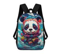 sinyumoney Mochila 17inch Impresa En 3D Panda Astronaut in Space-5 Mochilas Escolares Ligeras De Viaje Para Niños Y Niñas, Ideales Para Estudiantes De Secundaria.