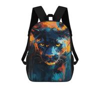 sinyumoney Mochila 17inch Impresa En 3D Panther Abstract Art Print Mochilas Escolares Ligeras De Viaje Para Niños Y Niñas, Ideales Para Estudiantes De Secundaria.