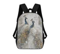sinyumoney Mochila 17inch Impresa En 3D Peacock Artwork Painting -1 Mochilas Escolares Ligeras De Viaje Para Niños Y Niñas, Ideales Para Estudiantes De Secundaria.