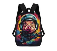 sinyumoney Mochila 17inch Impresa En 3D Pig Astronaut in Space -2 Mochilas Escolares Ligeras De Viaje Para Niños Y Niñas, Ideales Para Estudiantes De Secundaria.