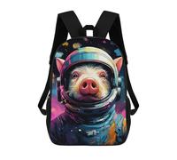sinyumoney Mochila 17inch Impresa En 3D Pig Astronaut Space Suit-20 Mochilas Escolares Ligeras De Viaje Para Niños Y Niñas, Ideales Para Estudiantes De Secundaria.