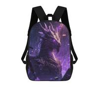 sinyumoney Mochila 17inch Impresa En 3D Purple Dragon Fantasy Artwork Mochilas Escolares Ligeras De Viaje Para Niños Y Niñas, Ideales Para Estudiantes De Secundaria.