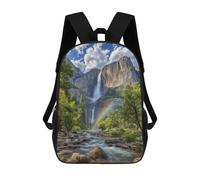 sinyumoney Mochila 17inch Impresa En 3D Rainbow Waterfall Adventure -1 Mochilas Escolares Ligeras De Viaje Para Niños Y Niñas, Ideales Para Estudiantes De Secundaria.