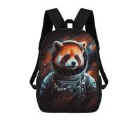 sinyumoney Mochila 17inch Impresa En 3D Red Panda Astronaut Space Art Mochilas Escolares Ligeras De Viaje Para Niños Y Niñas, Ideales Para Estudiantes De Secundaria.