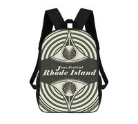 sinyumoney Mochila 17inch Impresa En 3D Rhode Island Jazz Festival Poster Mochilas Escolares Ligeras De Viaje Para Niños Y Niñas, Ideales Para Estudiantes De Secundaria.