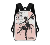 sinyumoney Mochila 17inch Impresa En 3D School of Ballet Mochilas Escolares Ligeras De Viaje Para Niños Y Niñas, Ideales Para Estudiantes De Secundaria.