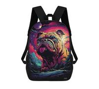 sinyumoney Mochila 17inch Impresa En 3D Space Bulldog Adventure Mochilas Escolares Ligeras De Viaje Para Niños Y Niñas, Ideales Para Estudiantes De Secundaria.