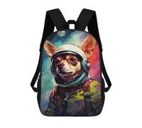 sinyumoney Mochila 17inch Impresa En 3D Space Dog Adventure -19 Mochilas Escolares Ligeras De Viaje Para Niños Y Niñas, Ideales Para Estudiantes De Secundaria.