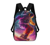 sinyumoney Mochila 17inch Impresa En 3D Space Snowboarding Adventure Mochilas Escolares Ligeras De Viaje Para Niños Y Niñas, Ideales Para Estudiantes De Secundaria.