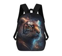 sinyumoney Mochila 17inch Impresa En 3D Tiger Galaxy Art Print-5 Mochilas Escolares Ligeras De Viaje Para Niños Y Niñas, Ideales Para Estudiantes De Secundaria.