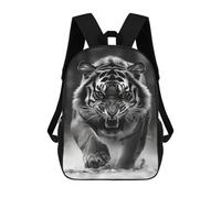 sinyumoney Mochila 17inch Impresa En 3D Wild Tiger Roar Mochilas Escolares Ligeras De Viaje Para Niños Y Niñas, Ideales Para Estudiantes De Secundaria.